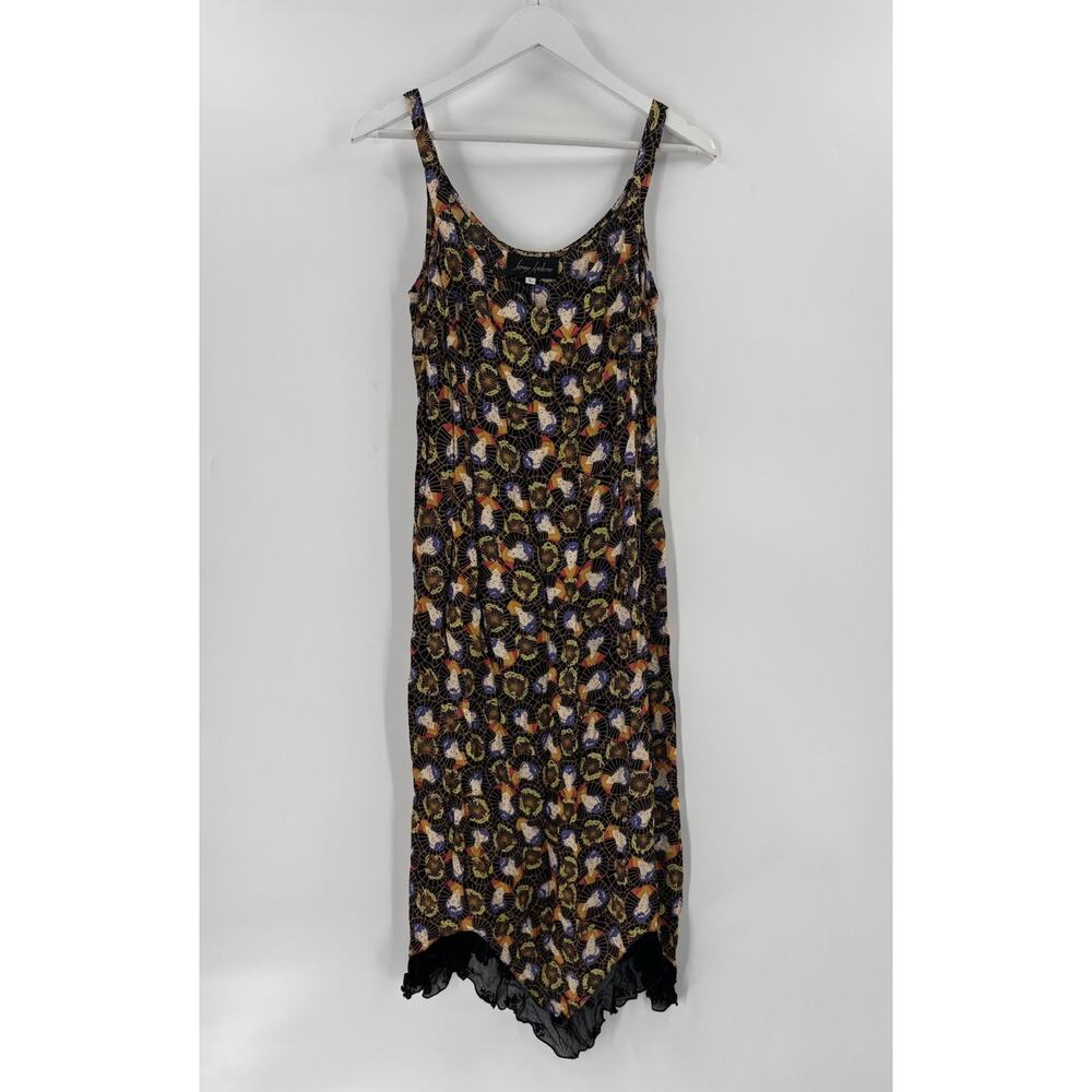 Jenny Helene Vintage Slip Dress Womens Large Black Japanese Geisha Sleeveless